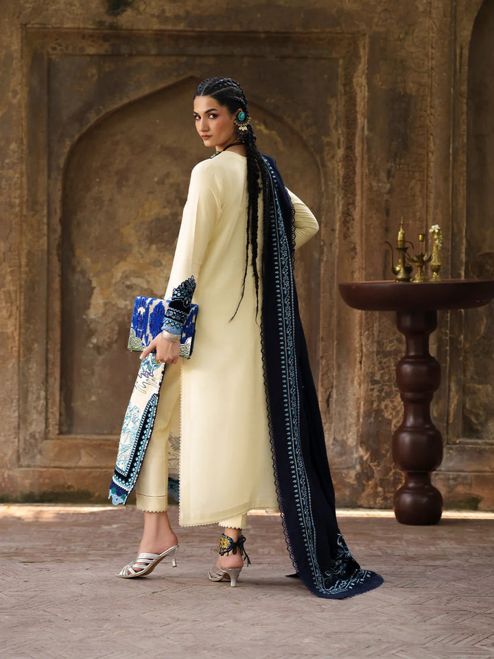 Gulnar by Bin Ilyas Unstitched Embroidered Karandi 3 Piece Suit BI26UGK 1011B - Festive Collection