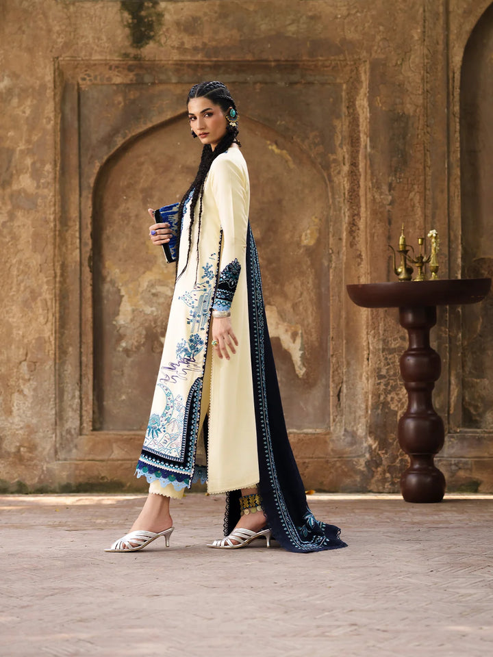 Gulnar by Bin Ilyas Unstitched Embroidered Karandi 3 Piece Suit BI26UGK 1011B - Festive Collection