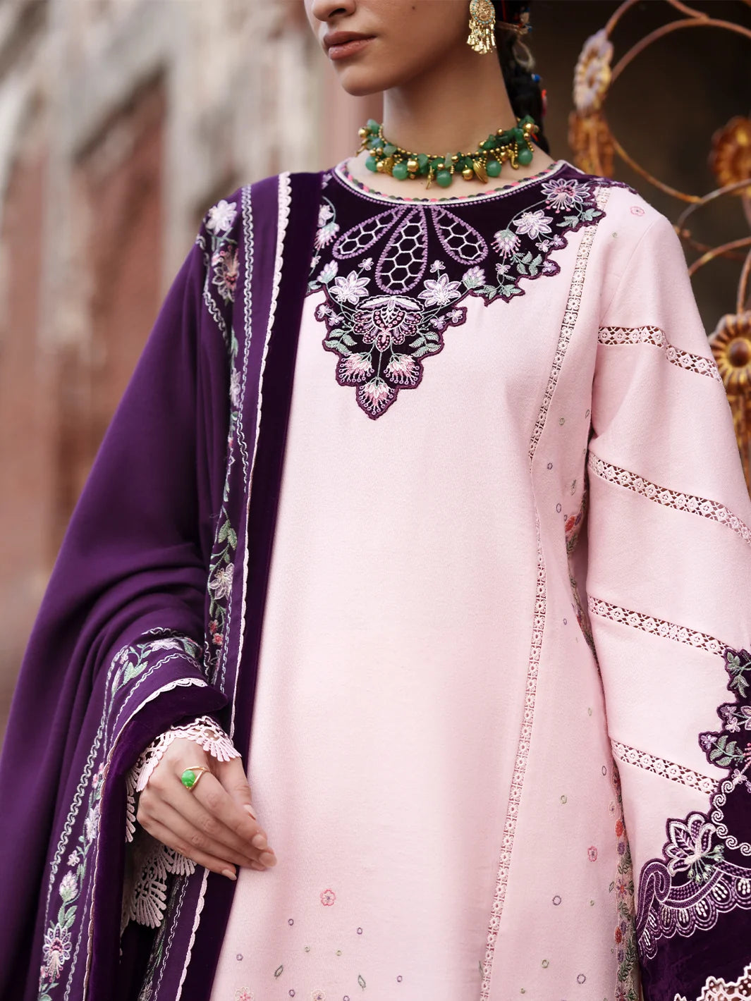 Gulnar by Bin Ilyas Unstitched Embroidered Karandi 3 Piece Suit BI26UGK 1012B - Festive Collection