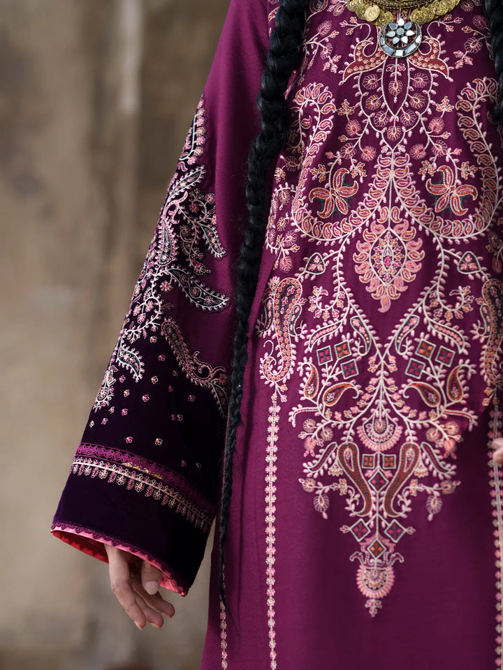 Gulnar by Bin Ilyas Unstitched Embroidered Karandi 3 Piece Suit BI26UGK 1013A - Festive Collection