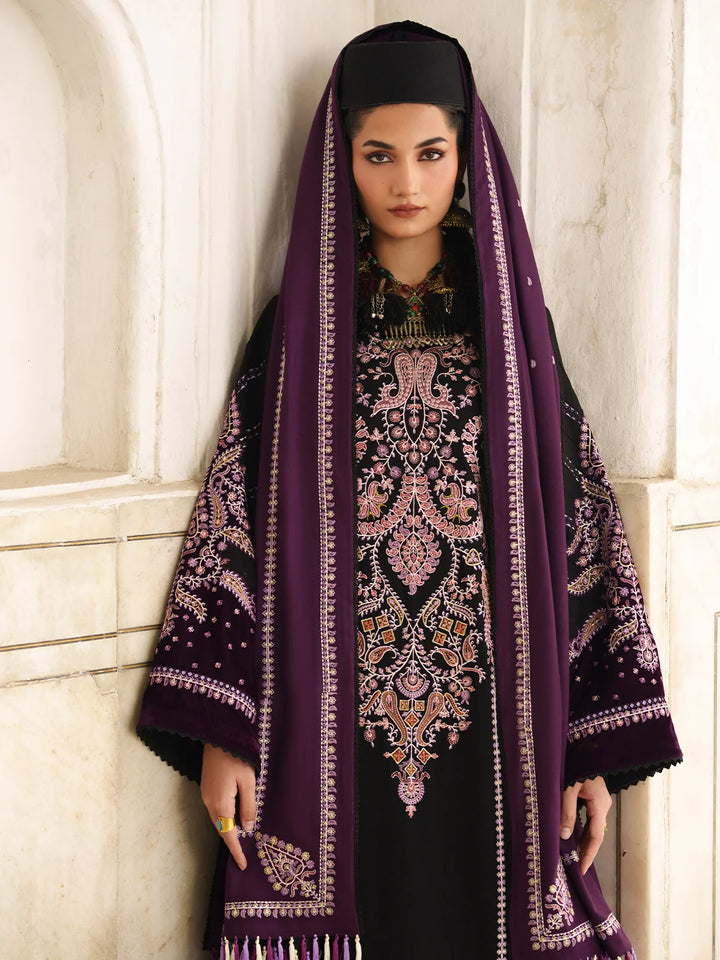 Gulnar by Bin Ilyas Unstitched Embroidered Karandi 3 Piece Suit BI26UGK 1013B - Festive Collection