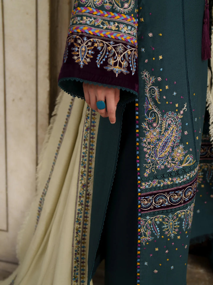 Gulnar by Bin Ilyas Unstitched Embroidered Karandi 3 Piece Suit BI26UGK 1014A - Festive Collection