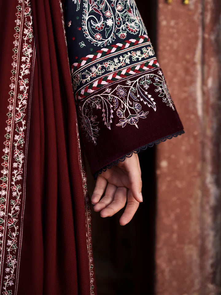 Gulnar by Bin Ilyas Unstitched Embroidered Karandi 3 Piece Suit BI26UGK 1014B - Festive Collection