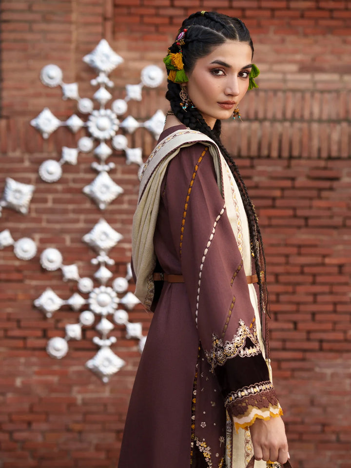 Gulnar by Bin Ilyas Unstitched Embroidered Karandi 3 Piece Suit BI26UGK 1015A - Festive Collection
