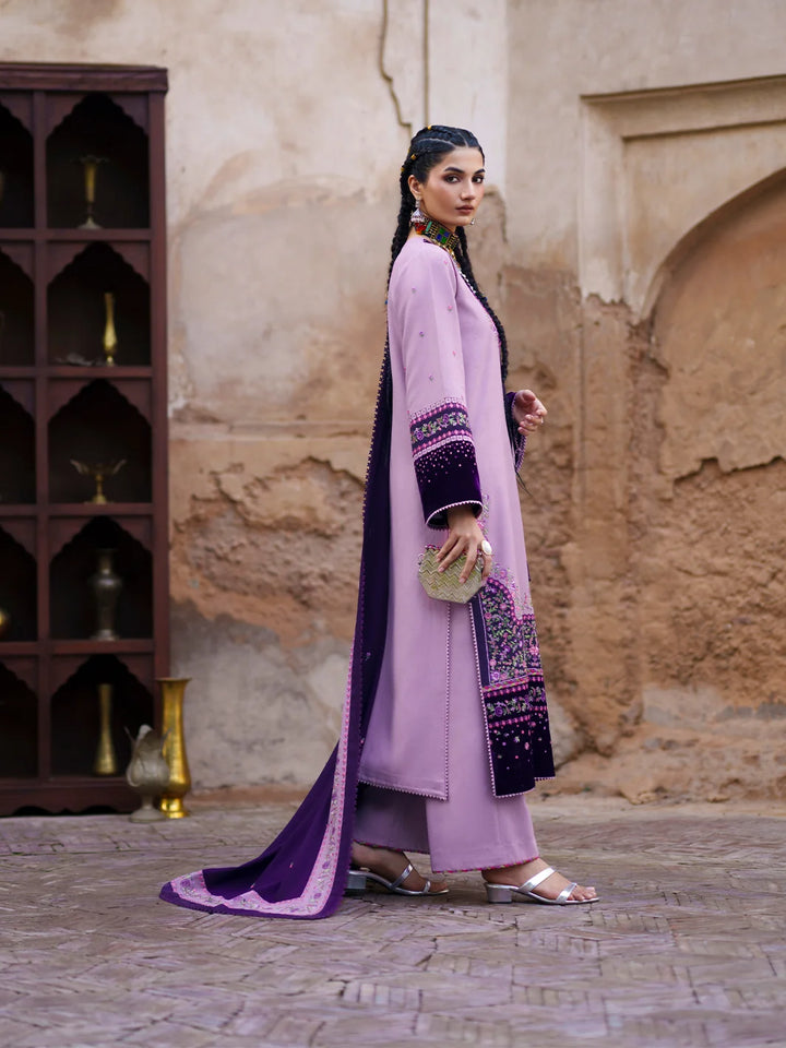 Gulnar by Bin Ilyas Unstitched Embroidered Karandi 3 Piece Suit BI26UGK 1016A - Festive Collection