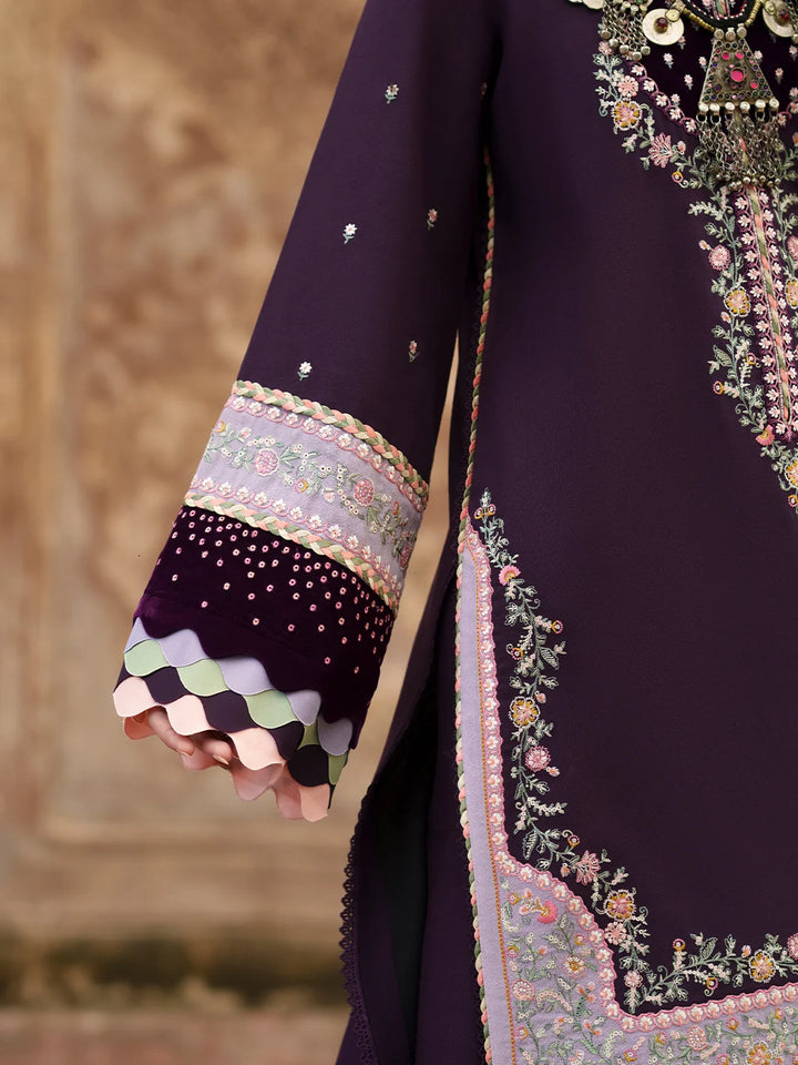 Gulnar by Bin Ilyas Unstitched Embroidered Karandi 3 Piece Suit BI26UGK 1016B - Festive Collection