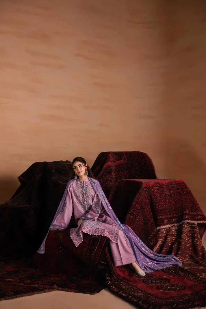 One Nation by Florent Unstitched Embroidered Viscose 3 Piece Suit FL26UON Elara - Casual Collection