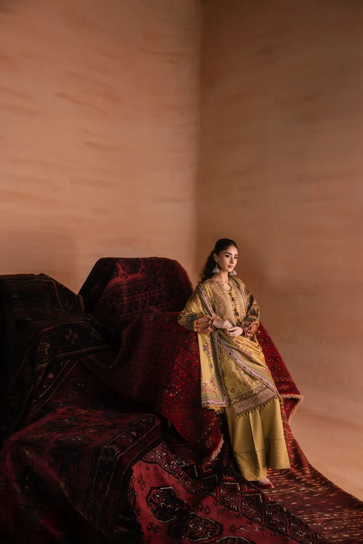 One Nation by Florent Unstitched Embroidered Viscose 3 Piece Suit FL26UON Airah - Casual Collection