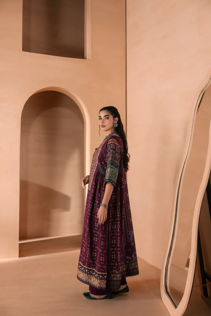 One Nation by Florent Unstitched Embroidered Viscose 3 Piece Suit FL26UON Layla - Casual Collection