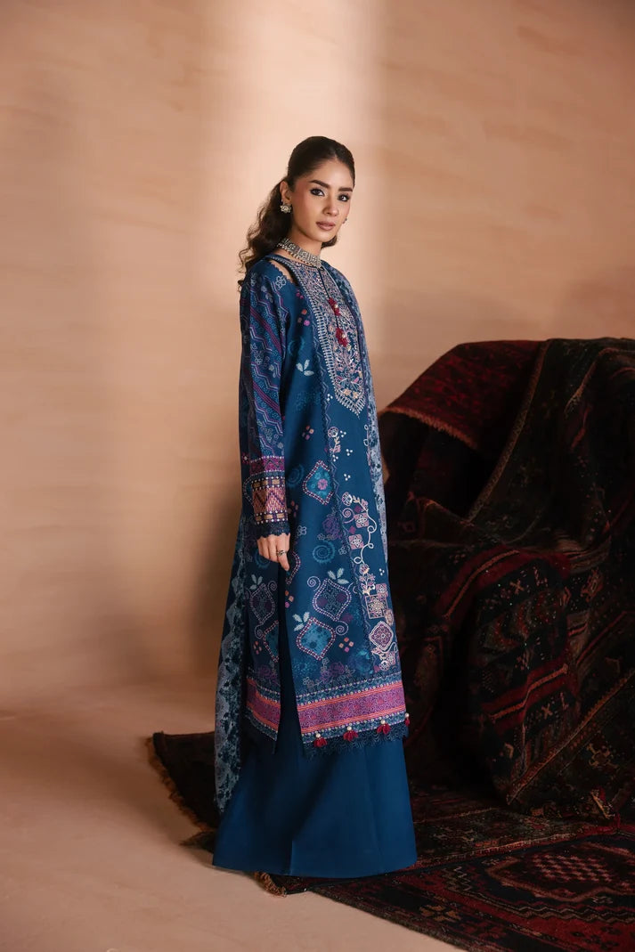 One Nation by Florent Unstitched Embroidered Viscose 3 Piece Suit FL26UON Mehr - Casual Collection