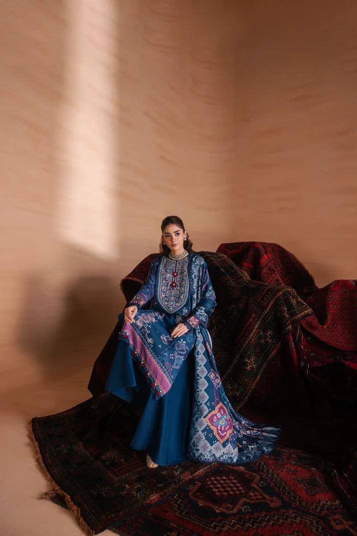 One Nation by Florent Unstitched Embroidered Viscose 3 Piece Suit FL26UON Mehr - Casual Collection