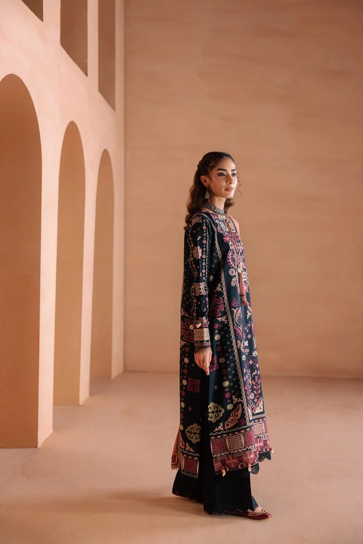 One Nation by Florent Unstitched Embroidered Viscose 3 Piece Suit FL26UON Gul - Casual Collection