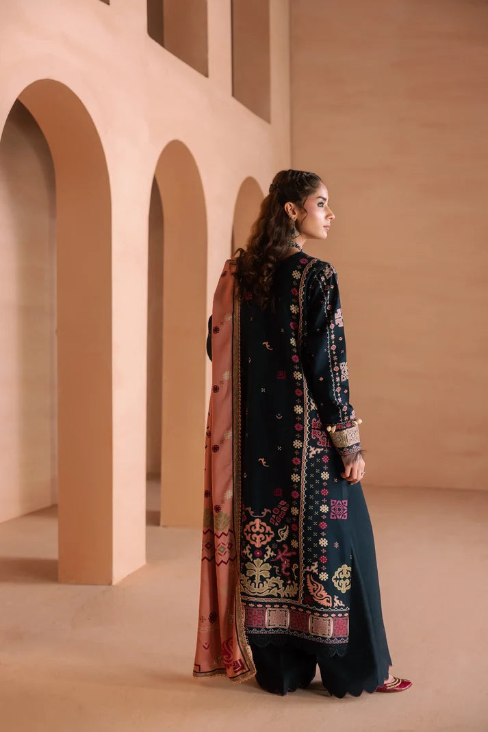 One Nation by Florent Unstitched Embroidered Viscose 3 Piece Suit FL26UON Gul - Casual Collection
