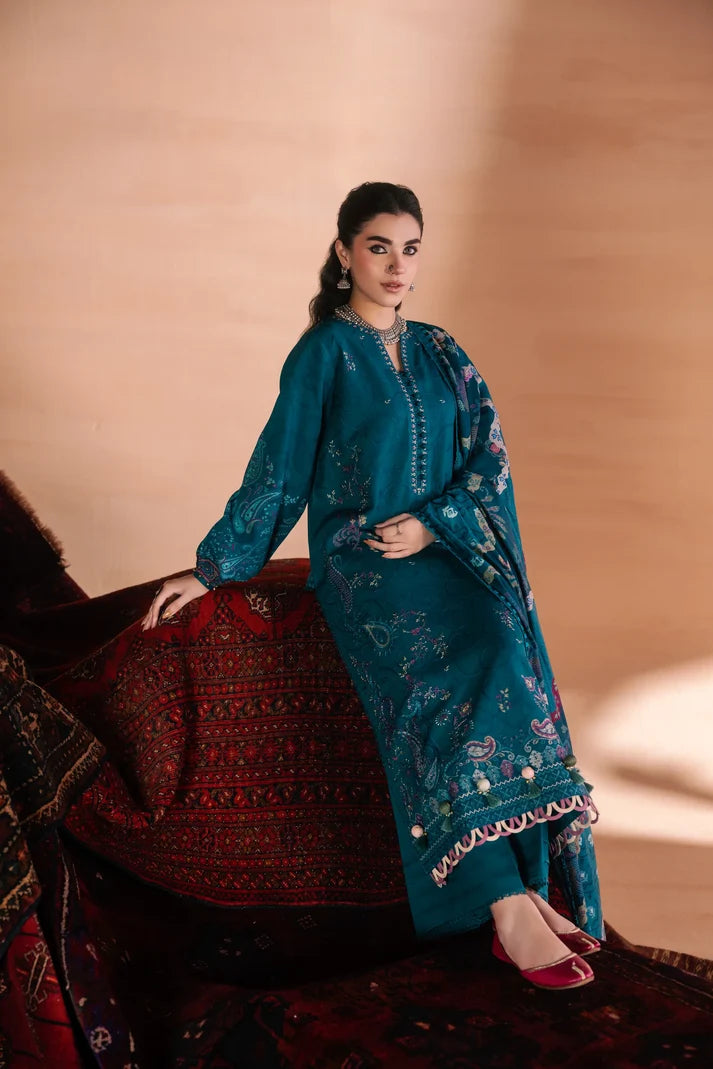 One Nation by Florent Unstitched Embroidered Viscose 3 Piece Suit FL26UON Ayzel - Casual Collection