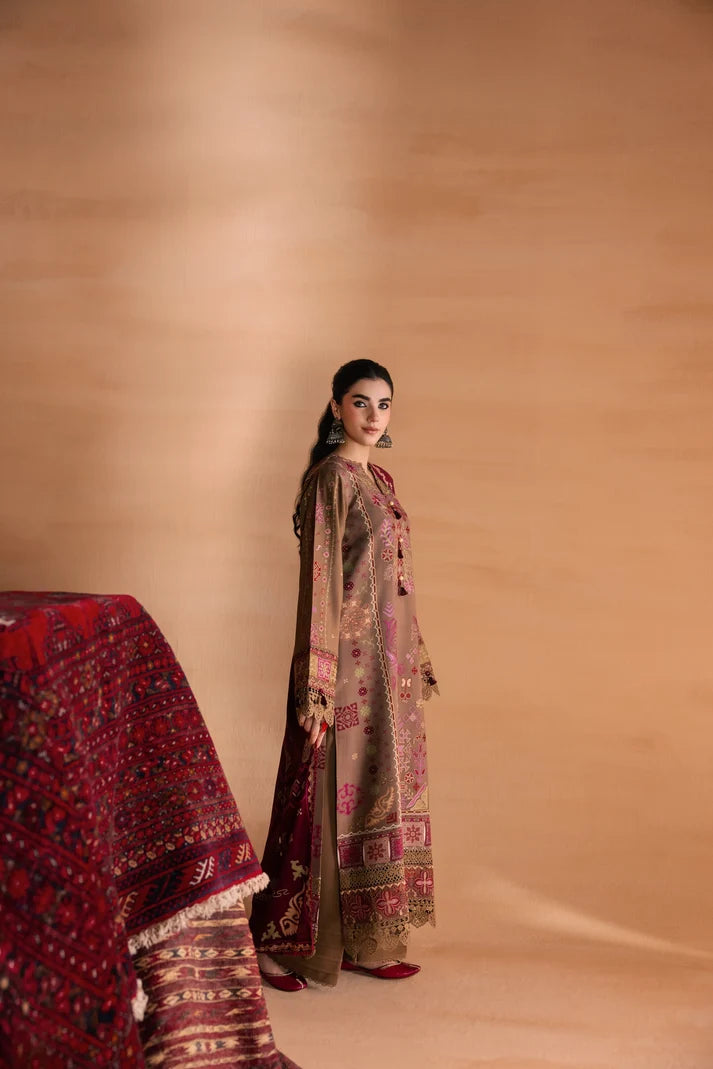 One Nation by Florent Unstitched Embroidered Viscose 3 Piece Suit FL26UON Raiha - Casual Collection