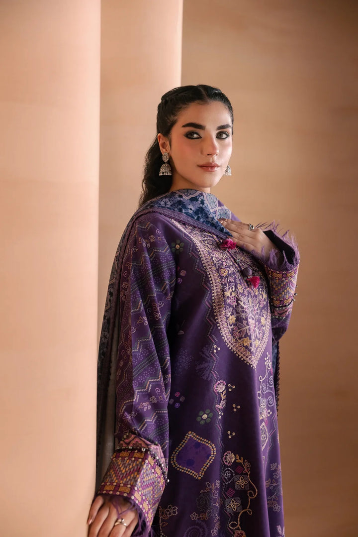 One Nation by Florent Unstitched Embroidered Viscose 3 Piece Suit FL26UON Nisa - Casual Collection