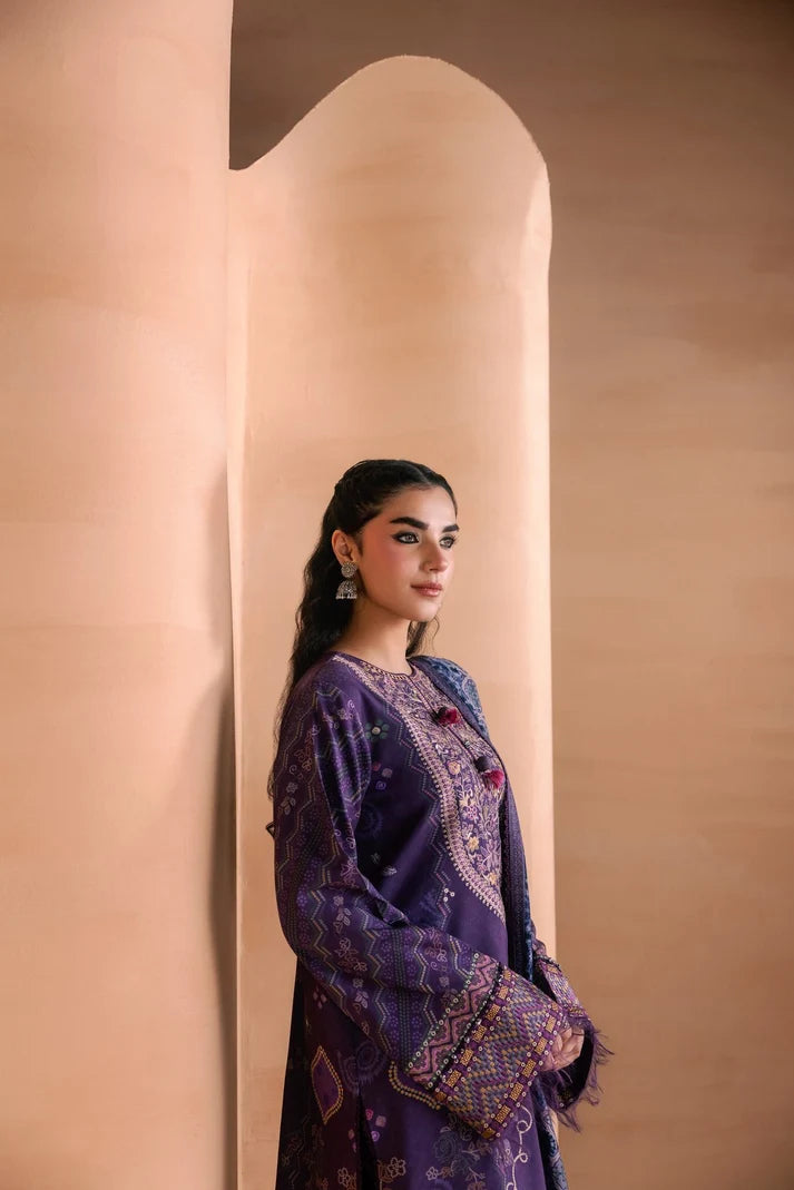 One Nation by Florent Unstitched Embroidered Viscose 3 Piece Suit FL26UON Nisa - Casual Collection