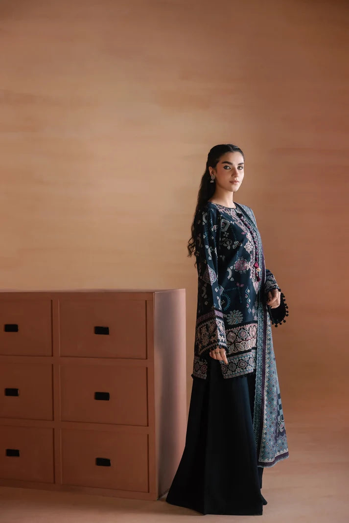 One Nation by Florent Unstitched Printed Viscose 3 Piece Suit FL26UON Parisa - Casual Collection