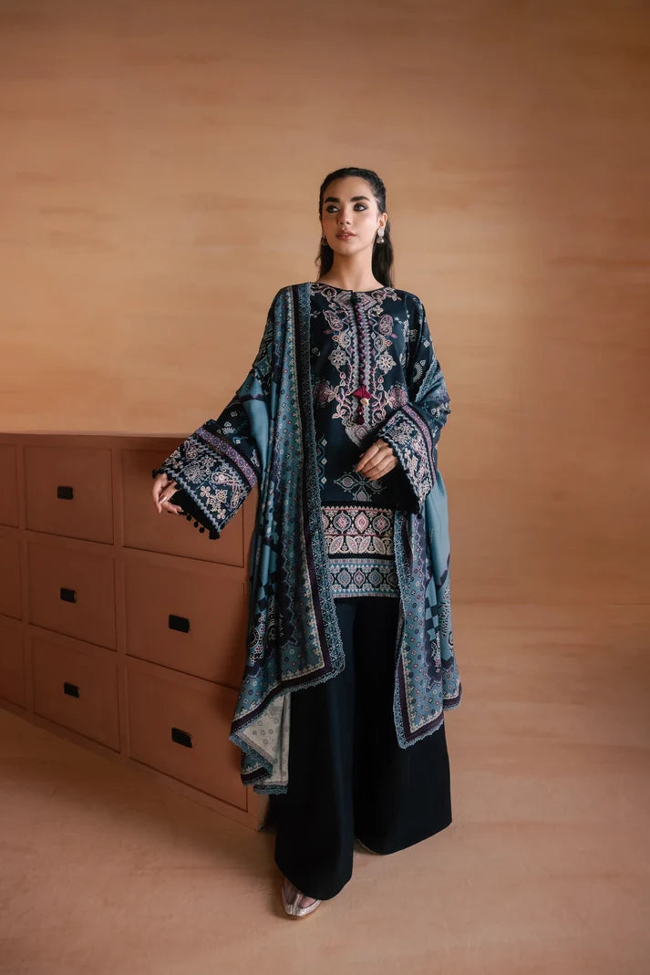 One Nation by Florent Unstitched Printed Viscose 3 Piece Suit FL26UON Parisa - Casual Collection