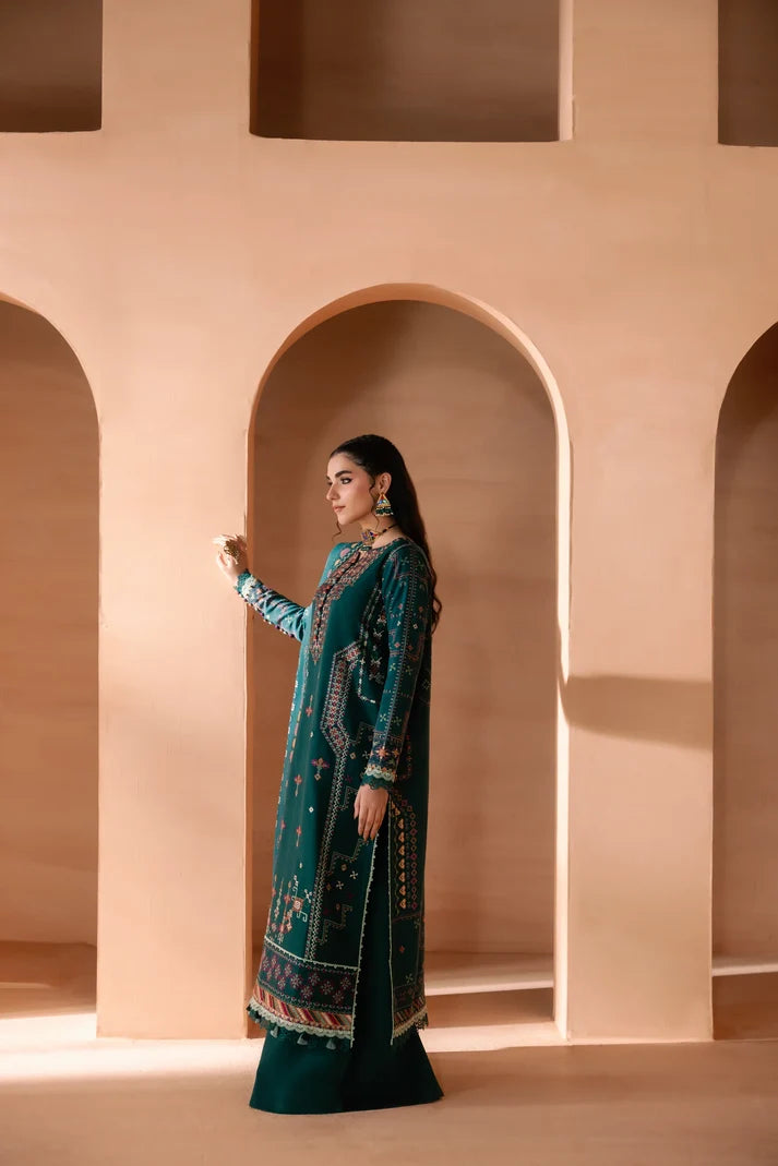 One Nation by Florent Unstitched Embroidered Viscose 3 Piece Suit FL26UON Zaryab - Casual Collection