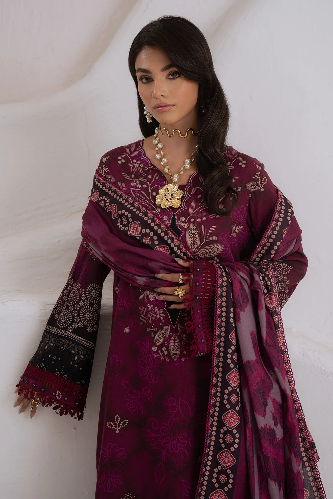 Signature Prints by Nureh Unstitched Printed Viscose 3 Piece Suit NU26UVP SP-216 - Winter Collection