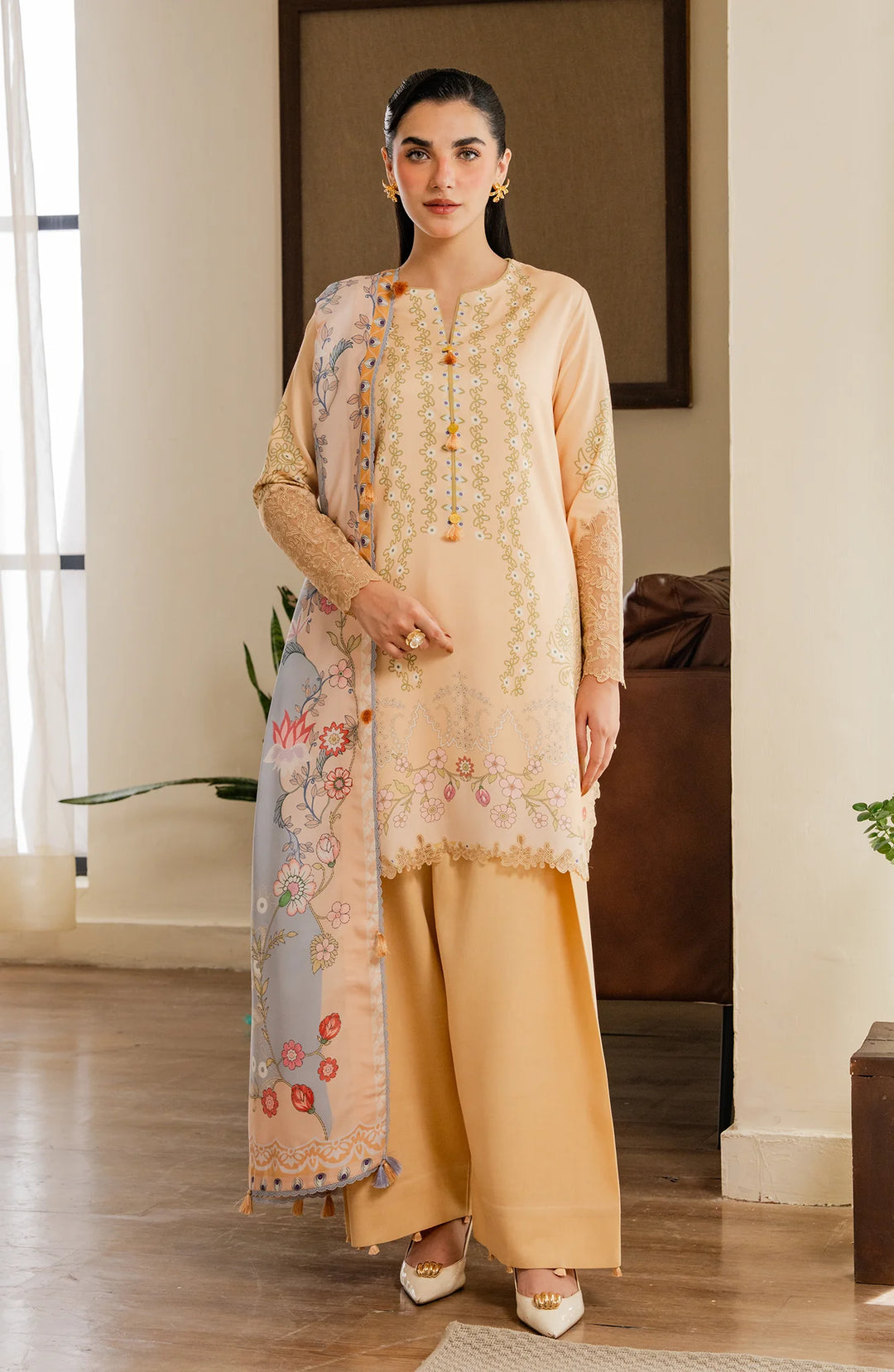 Bellini by Seran Unstitched Printed Corduroy 3 Piece Suit SN26UBW Aveline D-01 - Winter Collection