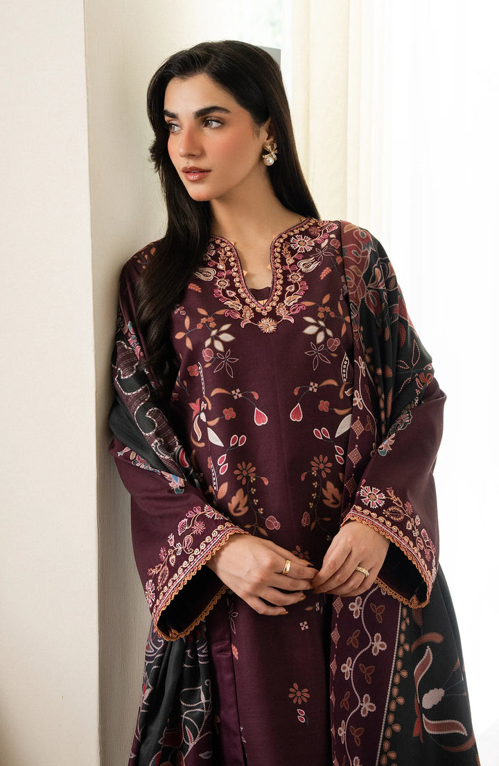 Bellini by Seran Unstitched Printed Viscose 3 Piece Suit SN26UBW Zairel D-03 - Winter Collection