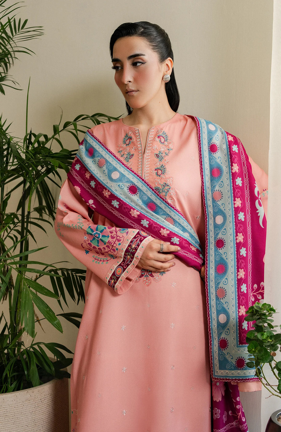Bellini by Seran Unstitched Embroidered Corduroy 3 Piece Suit SN26UBW VIERA D-10 - Winter Collection