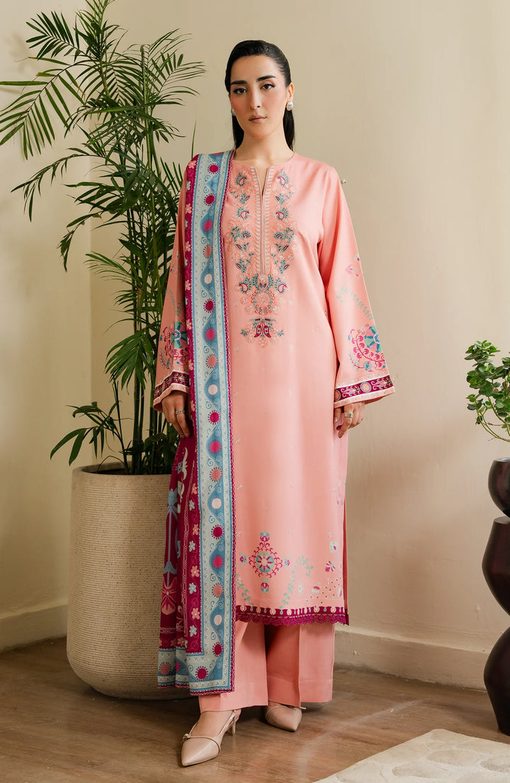 Bellini by Seran Unstitched Embroidered Corduroy 3 Piece Suit SN26UBW VIERA D-10 - Winter Collection