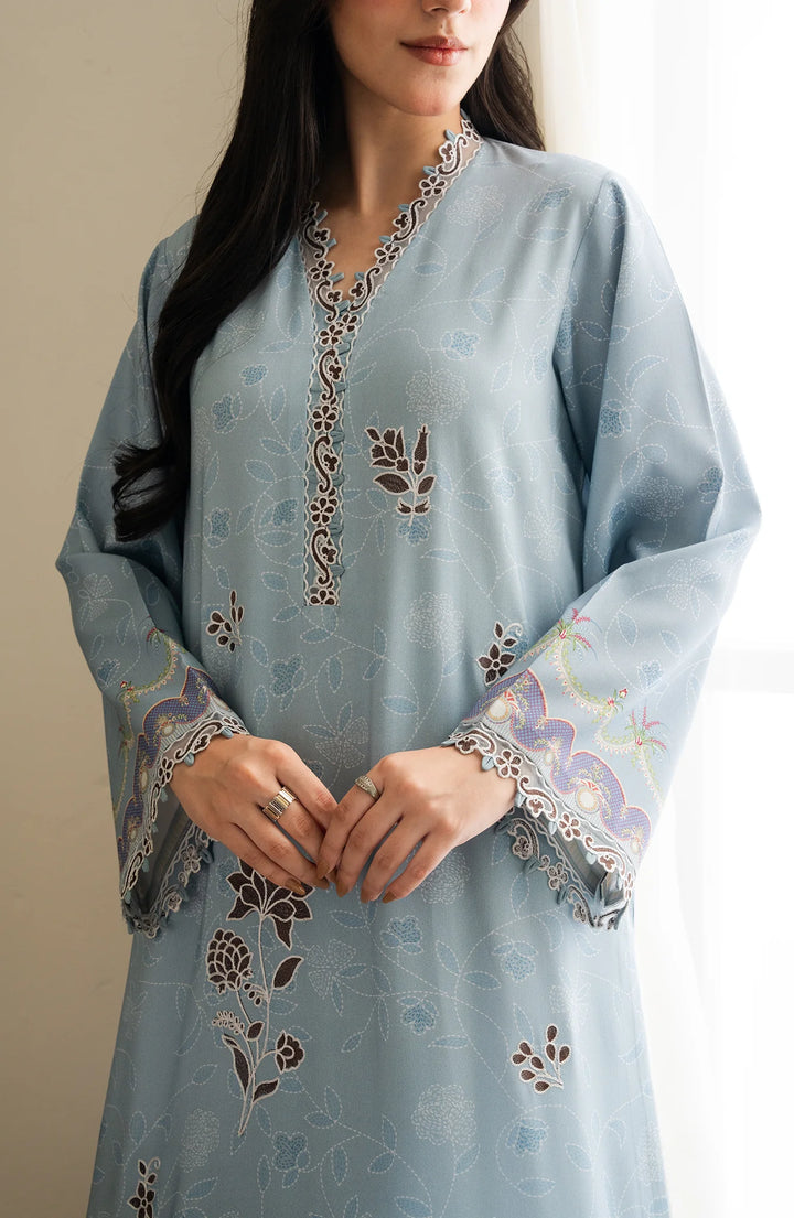 Bellini by Seran Unstitched Embroidered Viscose 3 Piece Suit SN26UBW NERRA D-11 - Winter Collection