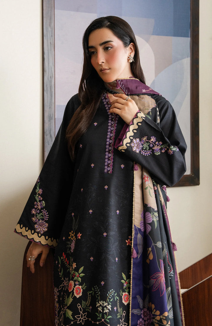 Bellini by Seran Unstitched Embroidered Khaddar 3 Piece Suit SN26UBW Nivelle D-04 - Winter Collection