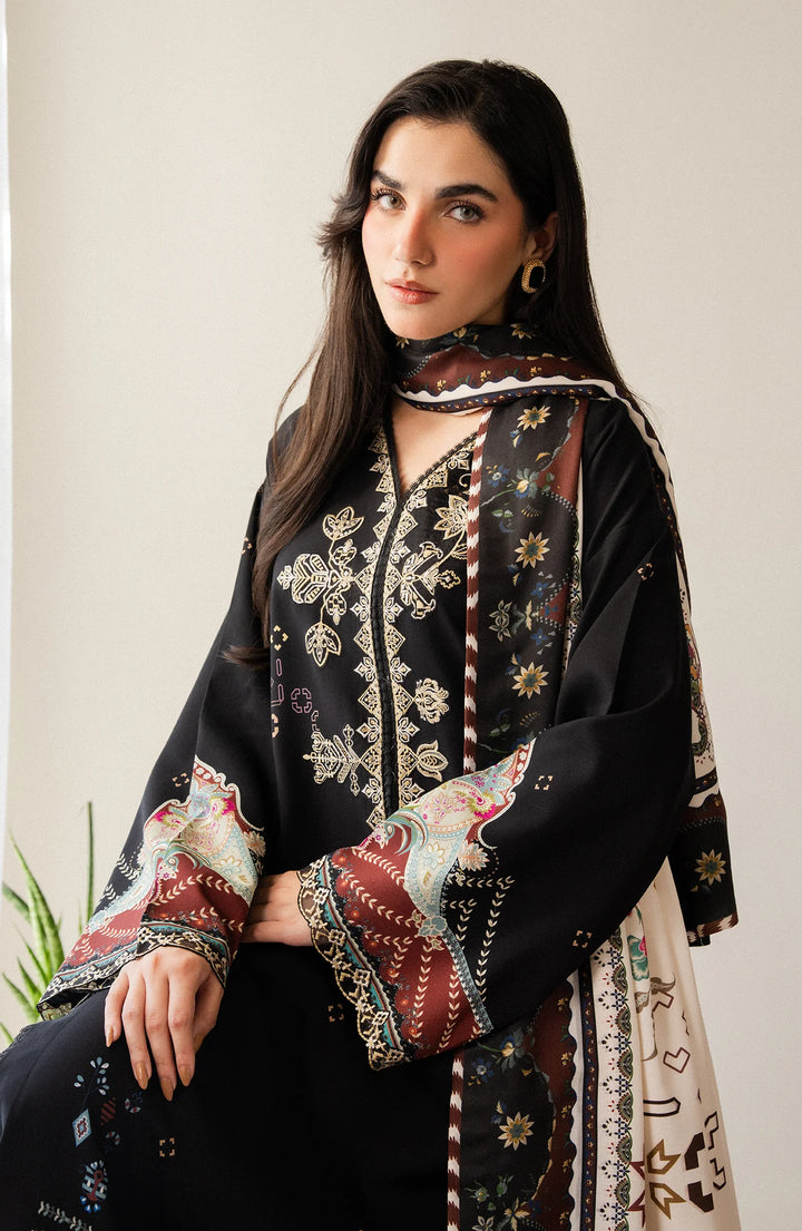 Bellini by Seran Unstitched Embroidered Viscose 3 Piece Suit SN26UBW NAIREL D-09 - Winter Collection