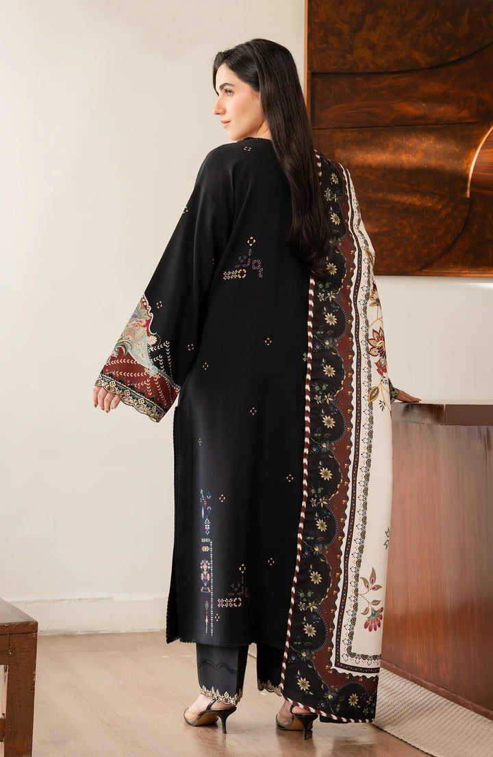 Bellini by Seran Unstitched Embroidered Viscose 3 Piece Suit SN26UBW NAIREL D-09 - Winter Collection