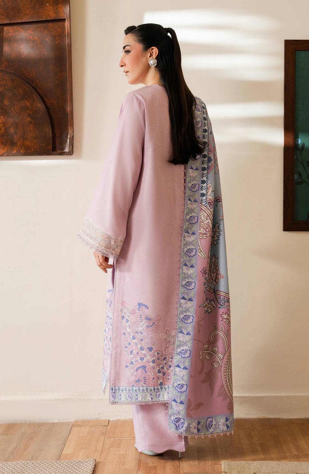 Bellini by Seran Unstitched Embroidered Viscose 3 Piece Suit SN26UBW Elaris D-02 - Winter Collection