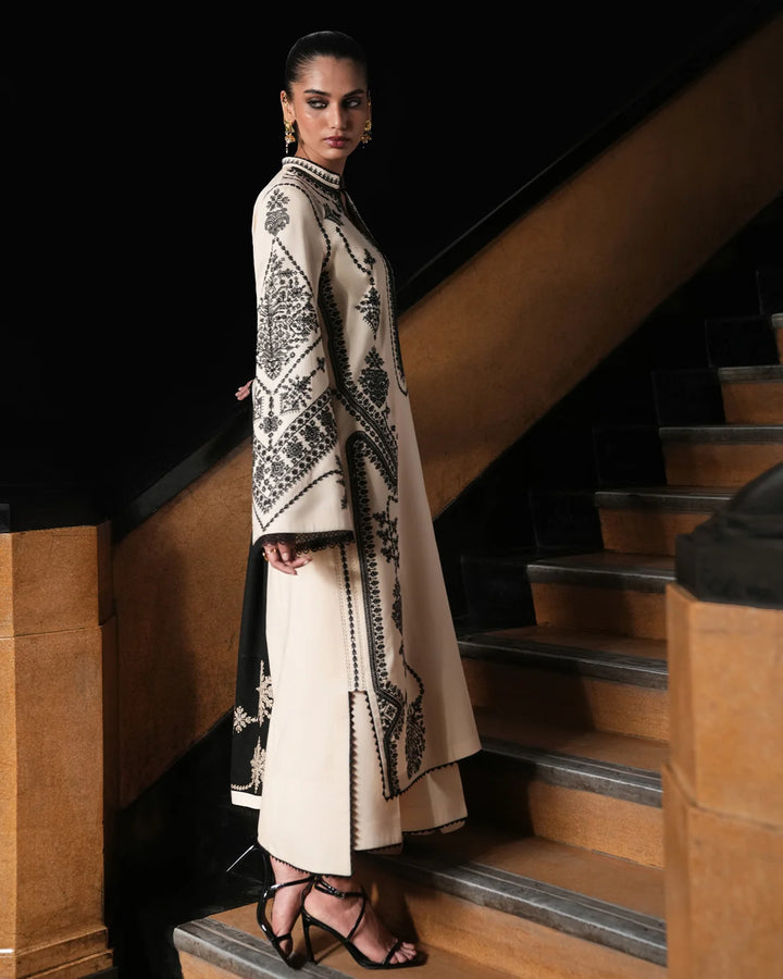Jugnu by Hussain Rehar Unstitched Embroidered Karandi 3 Piece Suit HR26UJK Nigah - Winter Collection