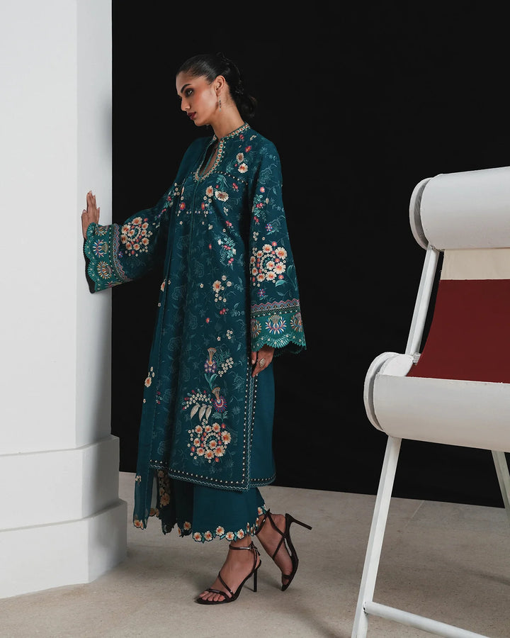 Jugnu by Hussain Rehar Unstitched Embroidered Karandi 3 Piece Suit HR26UJK Baagh - Winter Collection