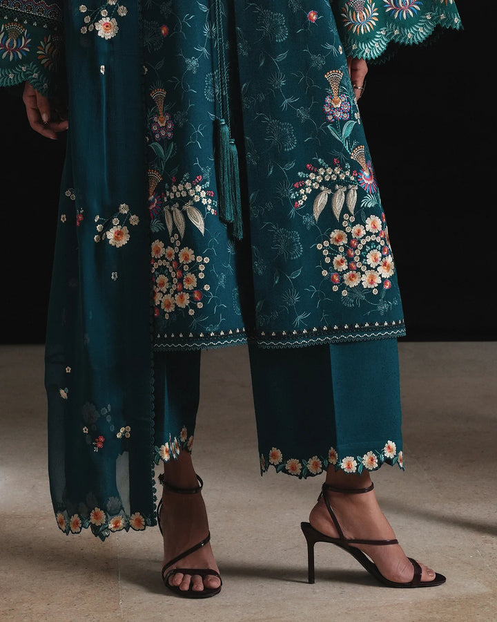 Jugnu by Hussain Rehar Unstitched Embroidered Karandi 3 Piece Suit HR26UJK Baagh - Winter Collection