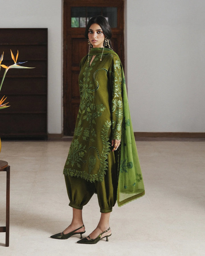Jugnu by Hussain Rehar Unstitched Embroidered Karandi 3 Piece Suit HR26UJK Zinia - Winter Collection