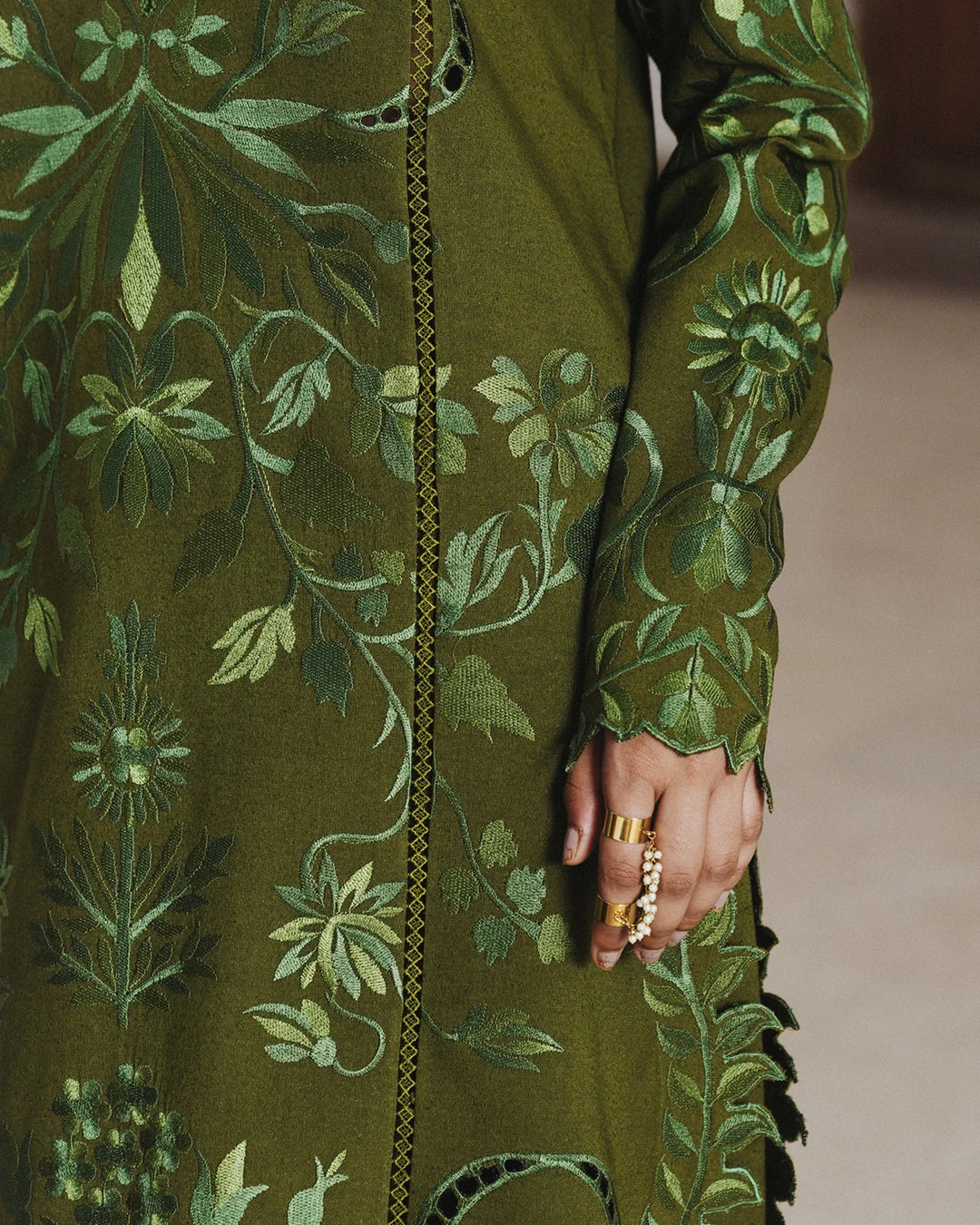 Jugnu by Hussain Rehar Unstitched Embroidered Karandi 3 Piece Suit HR26UJK Zinia - Winter Collection