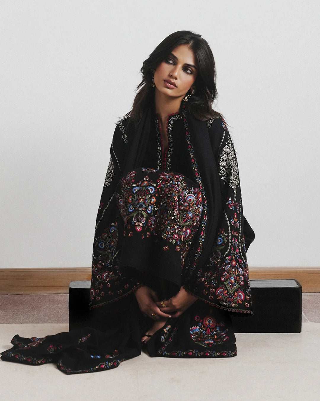 Jugnu by Hussain Rehar Unstitched Embroidered Karandi 3 Piece Suit HR26UJK Cyprus - Winter Collection