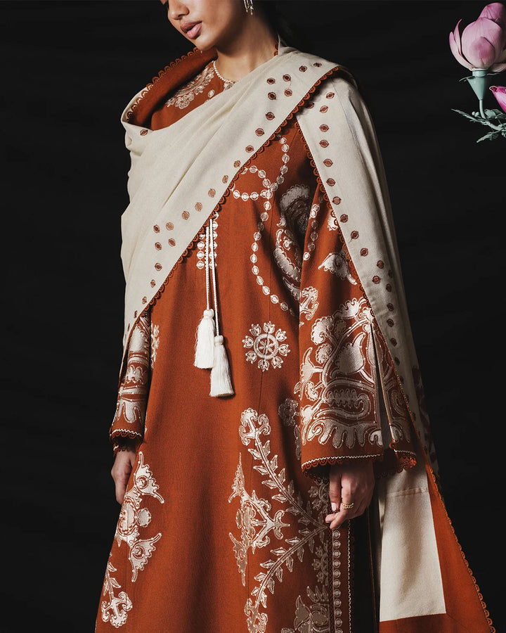 Jugnu by Hussain Rehar Unstitched Embroidered Karandi 3 Piece Suit HR26UJK Tazetta - Winter Collection