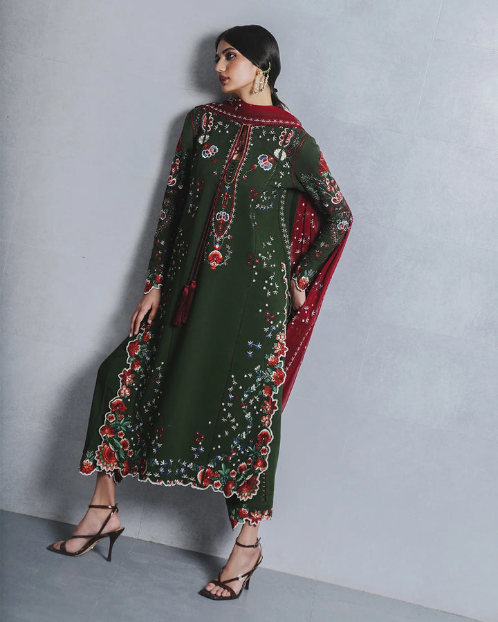 Jugnu by Hussain Rehar Unstitched Embroidered Karandi 3 Piece Suit HR26UJK Jita - Winter Collection