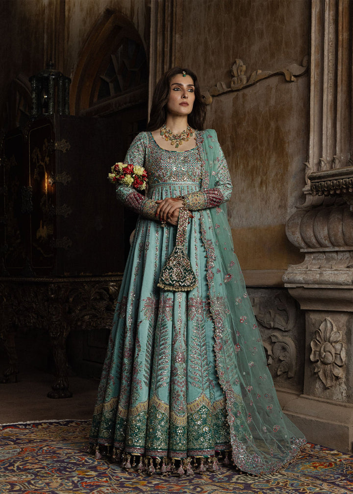 The Doll House by Hussain Rehar Unstitched Embroidered Tissue Silk 3 Piece Suit HR26UDH Zeenat D-851 - Wedding Collection