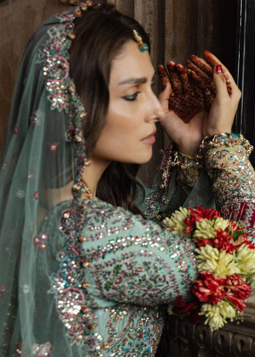 The Doll House by Hussain Rehar Unstitched Embroidered Tissue Silk 3 Piece Suit HR26UDH Zeenat D-851 - Wedding Collection