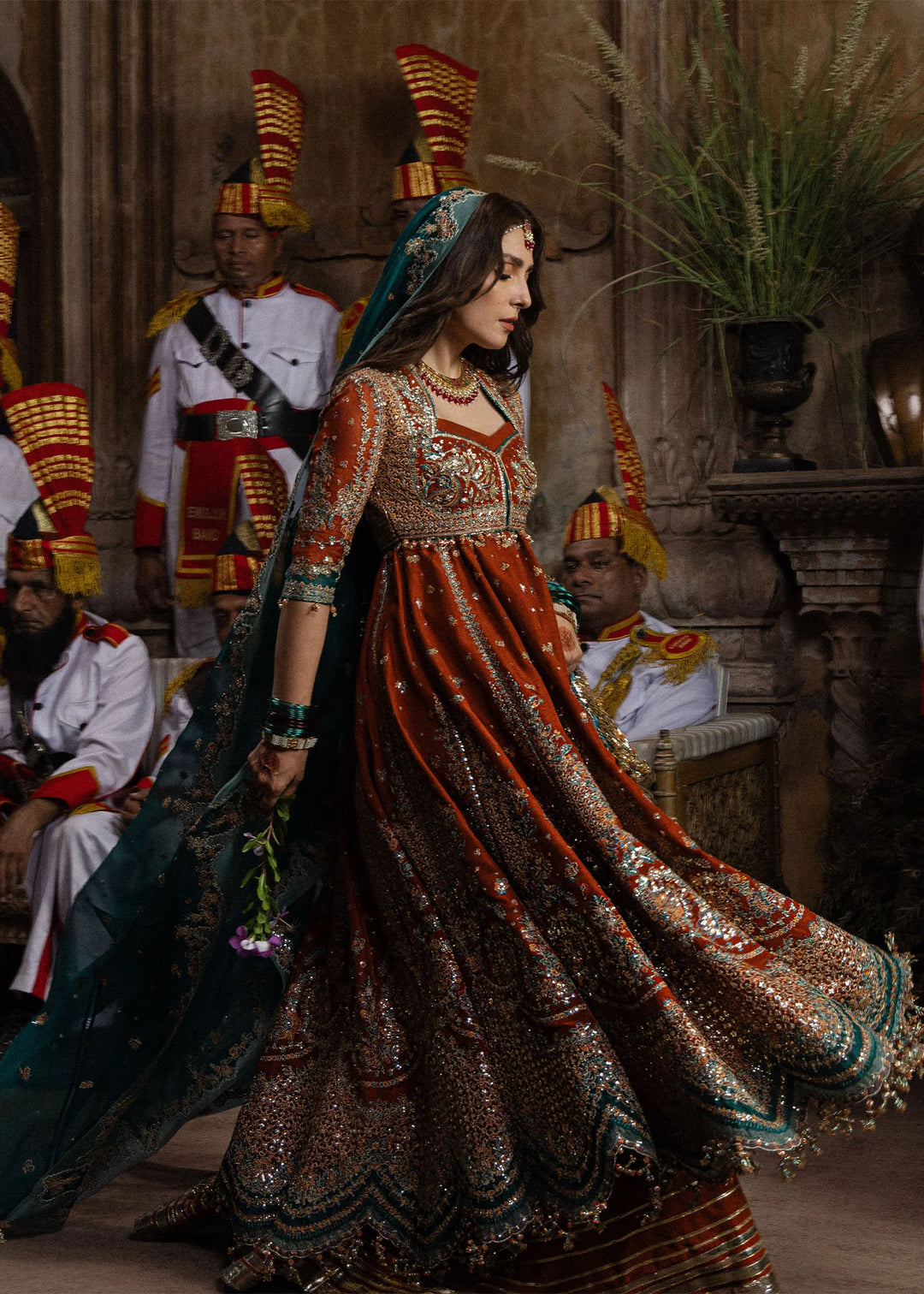 The Doll House by Hussain Rehar Unstitched Embroidered Korean Silk 3 Piece Suit HR26UDH Zarin D-871 - Wedding Collection