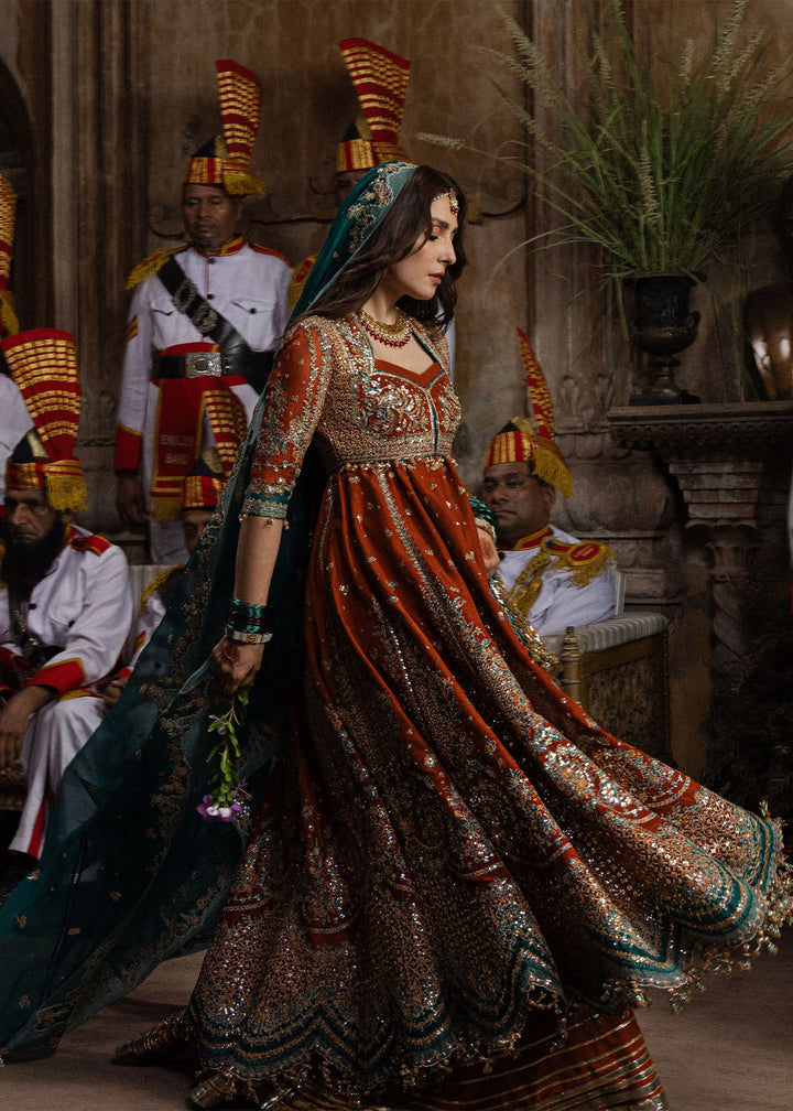 The Doll House by Hussain Rehar Unstitched Embroidered Korean Silk 3 Piece Suit HR26UDH Zarin D-871 - Wedding Collection