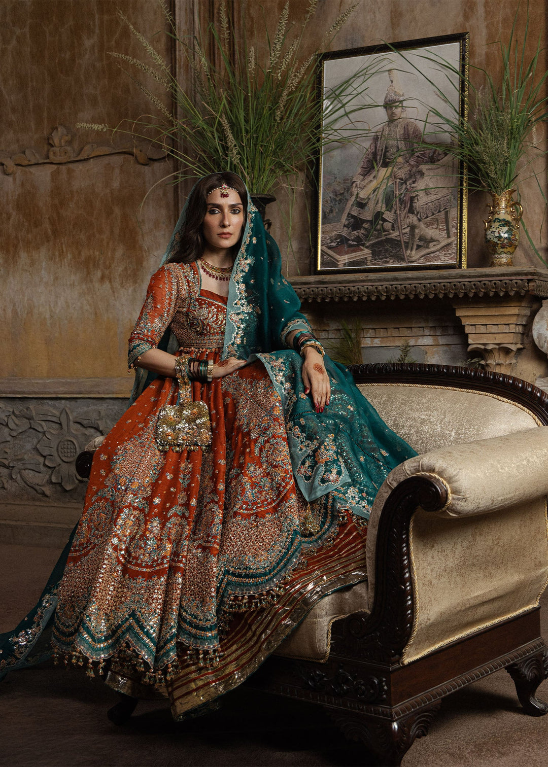 The Doll House by Hussain Rehar Unstitched Embroidered Korean Silk 3 Piece Suit HR26UDH Zarin D-871 - Wedding Collection