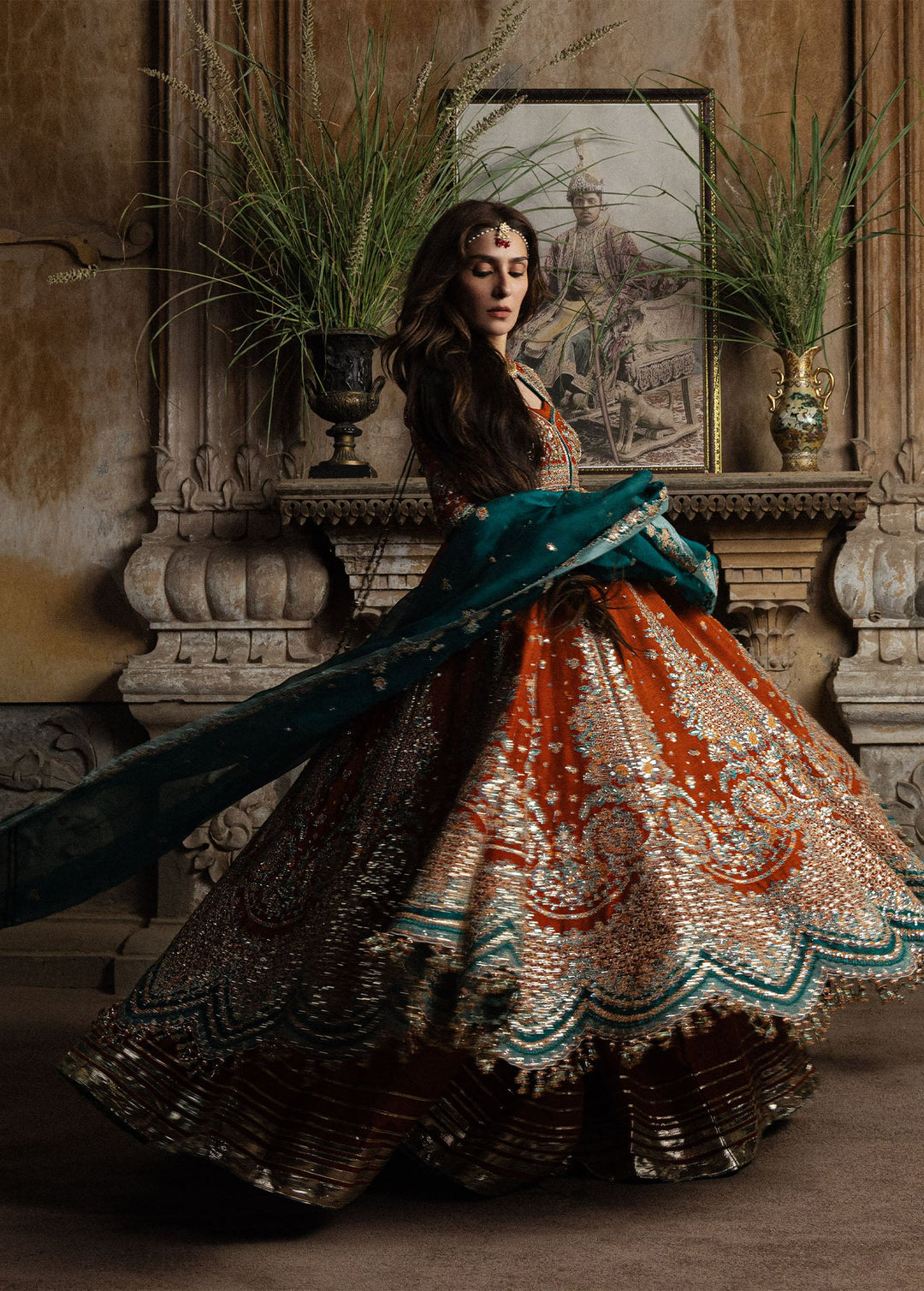 The Doll House by Hussain Rehar Unstitched Embroidered Korean Silk 3 Piece Suit HR26UDH Zarin D-871 - Wedding Collection