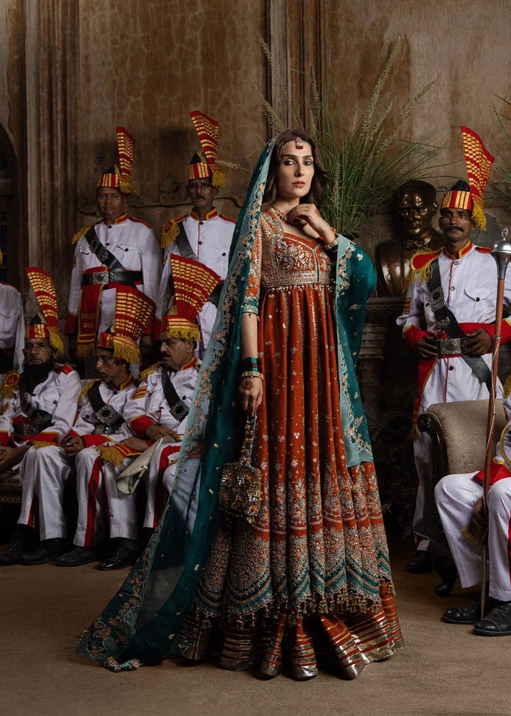 The Doll House by Hussain Rehar Unstitched Embroidered Korean Silk 3 Piece Suit HR26UDH Zarin D-871 - Wedding Collection