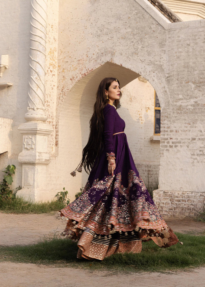 The Doll House by Hussain Rehar Unstitched Embroidered Korean Silk 3 Piece Suit HR26UDH Shabnam D-874 - Wedding Collection